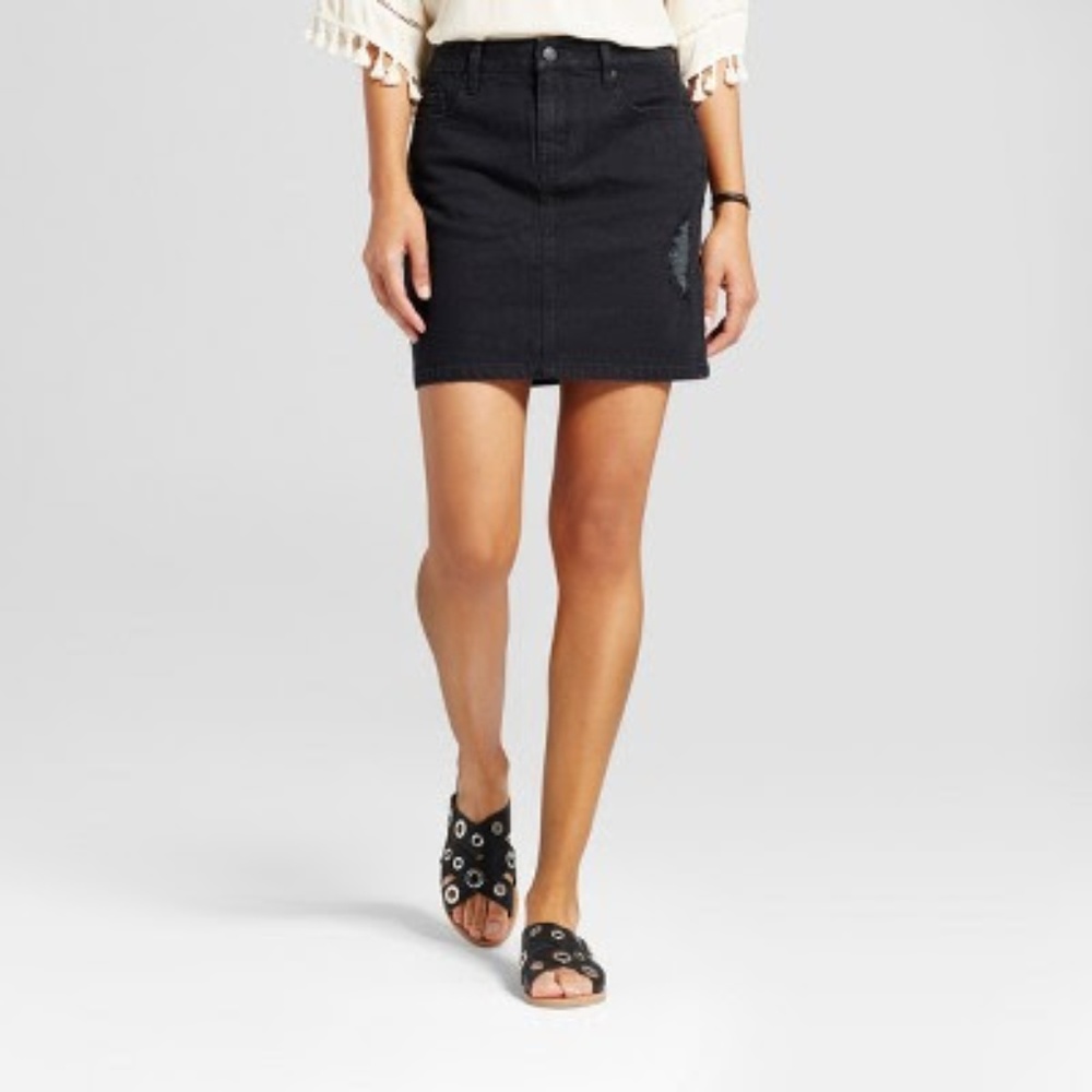 Mossimo Black Denim Skirt 00
